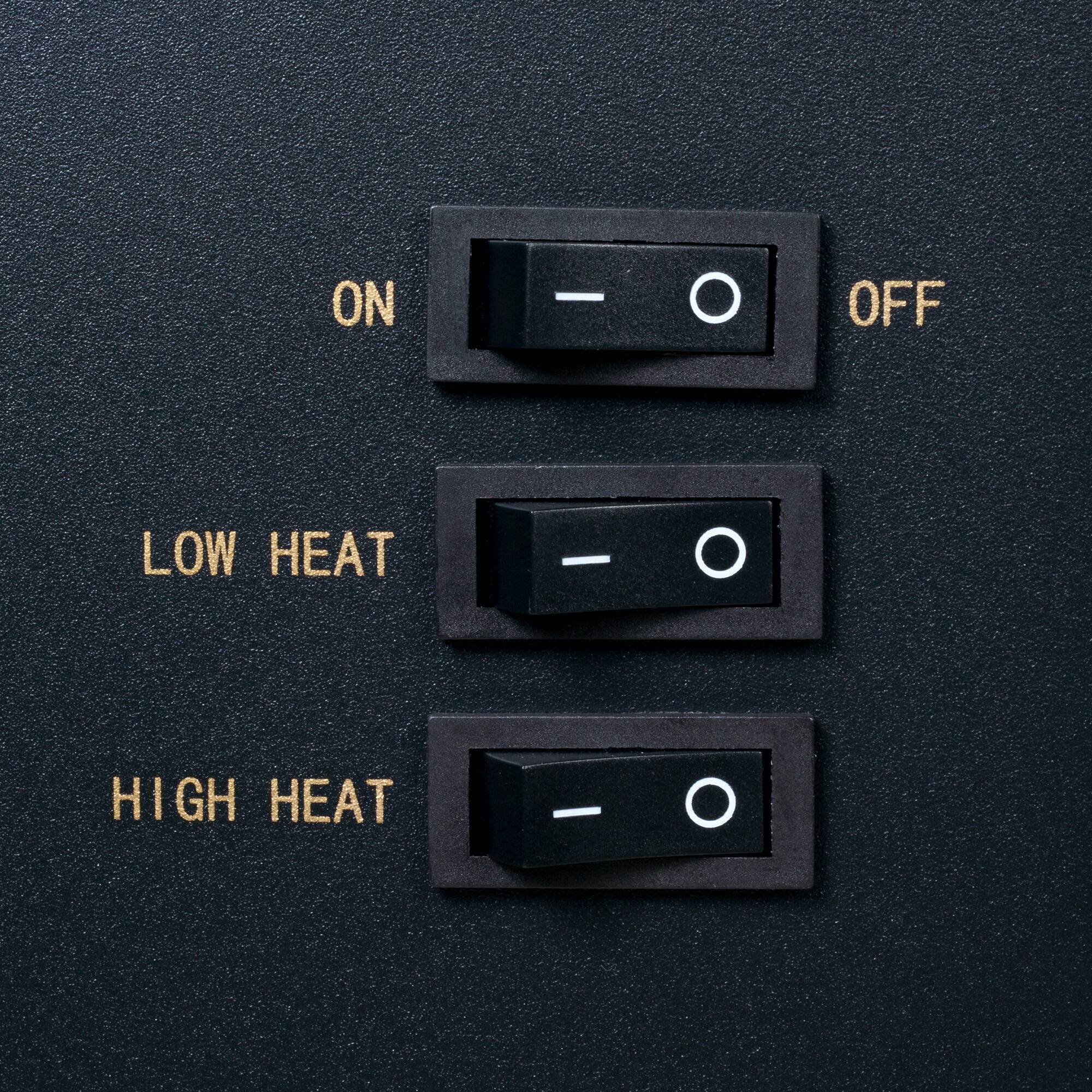 Hastings Home 21.5" Black Freestanding Space Heater Electric Fireplace